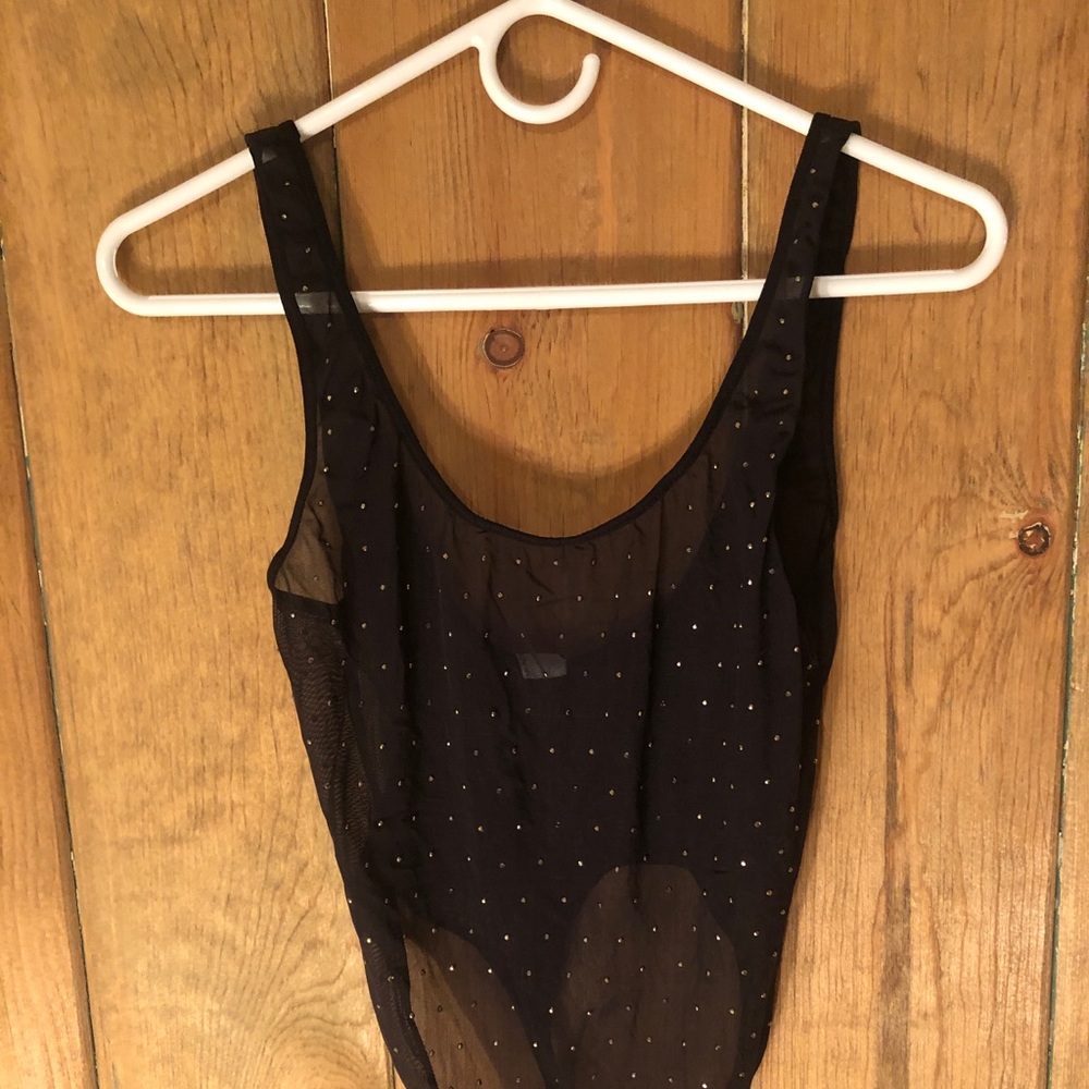 Black beaded body suit